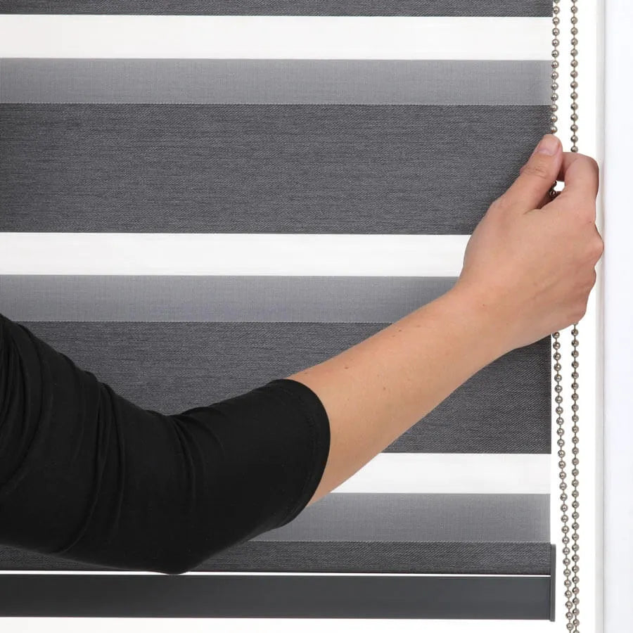 ToperBlinds 95% Blackout Cascade / Zebra Shades DR-040-Washington